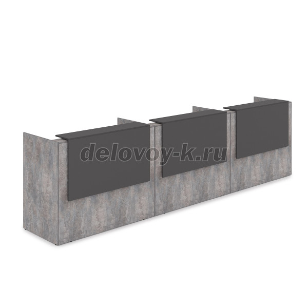 1КР-ДС.003.1 Комплект Ресепшн с фартуком ЛДСП 4264*762*1161 с подсветкой рис2