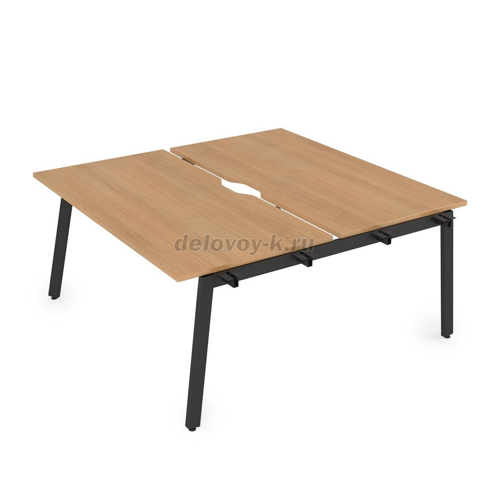 10БДНВ.279 Стол системы БЕНЧ сдвоенный, на 2 рабочих места, начальный (1400*1435*750) фото