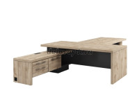 Стол руководителя с опорной тумбой Столешница 2000*1000, тумба с левой стороны Столешница брифинга 1 рис1