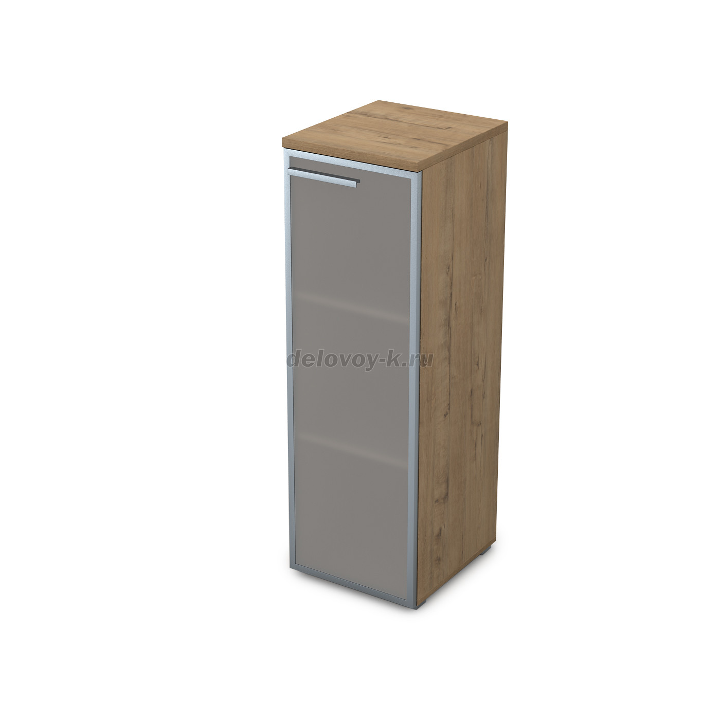 9ПЛ.017.6 Пенал средний со стеклом (400*450*1245) , левый фото