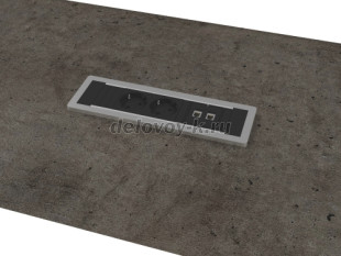 Z-213 Центральная вставка стола переговорного с блоком розеток рис1