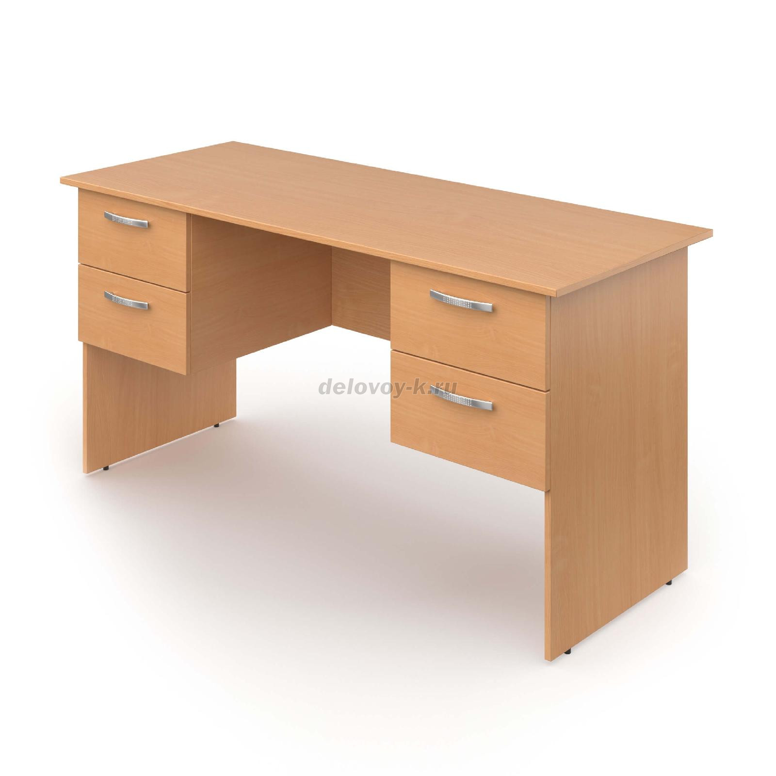 Стол учителя с 2-мя подвесными тумбами 2 ящика 1400х600х760 мм фото