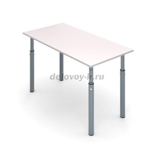 Стол ученический 2-местный на круглых опорах регулируемый МОДУЛЬ 1200*600*580-820 рис1