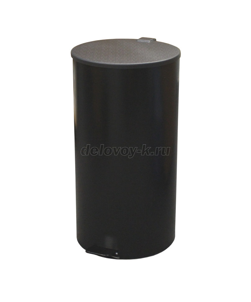 Урна с педалью 40 л (черный, белый, серый) фото