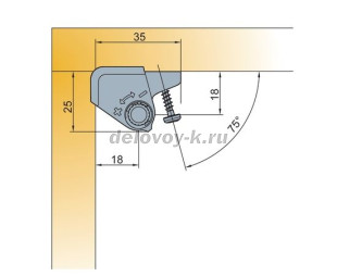 972-0X19-380-00  Доводчик угловой Glissando комплект 2 шт. цвет серый рис4