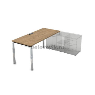 НСТП-П.984 Стол рабочий прямолинейный, три опоры, правый (1600*800*750) рис1