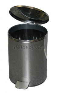 Урна с педалью 15 л (хром) рис1