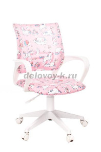 Кресло детское Бюрократ BUROKIDS 1 W крестовина пластик белый рис1