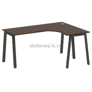 Стол криволинейный правый на А-образном м/к 1600*1200*750  БА.СА-4 Пр рис1