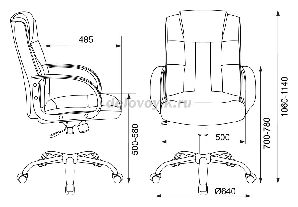 Кресло руководителя Бюрократ T-800N кожа фото 3