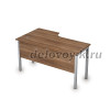 2МД.145 Стол криволинейный прав. (1400*800*750)|шамони темный/алюминий матовый