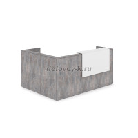 1КР-ДС.102.1 Комплект Ресепшн с фартуком ЛДСП 2344-1777-1161 с подсветкой_Basalt_Белый рис3