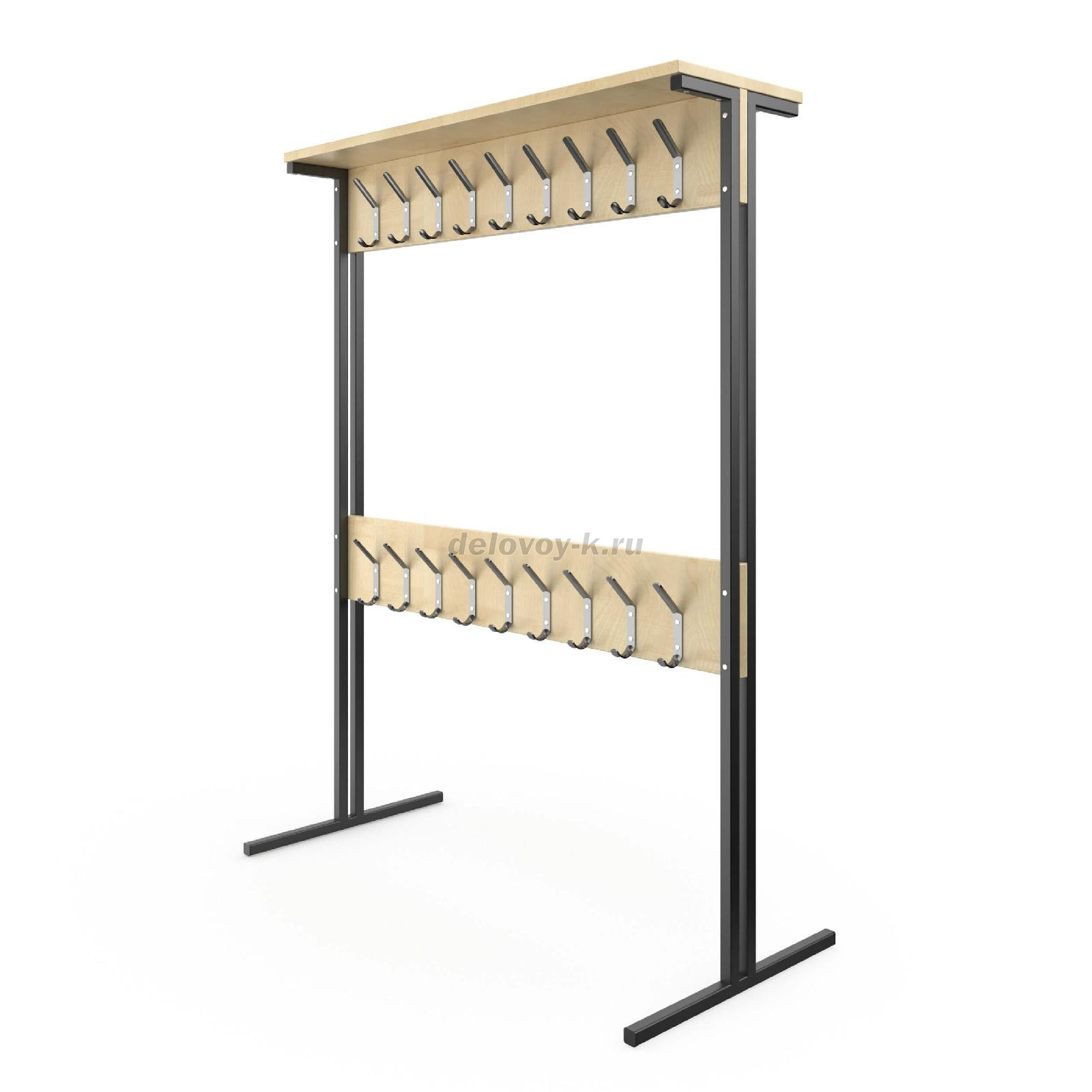 Вешалка напольная 2-сторонняя 36 мест ЛДСП 1200*550*1600 фото
