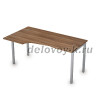 2М.121 Стол криволинейный прав. (1600*900*750)|шамони темный/алюминий матовый