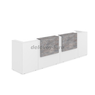 1КР-ДС.202.1 Комплект Ресепшн с фартуком ЛДСП 3854*761*1161 с подсветкой рис4