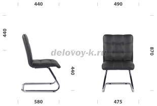 Стул Фигаро К13 Н/п каркас хром, экокожа рис3