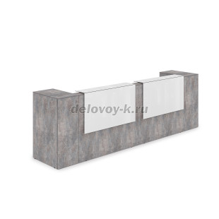 1КРТ-КЛ.005.1 Комплект Ресепшн с фартуком HPL 3632*751*1149 с подсветкой рис2