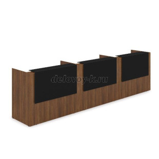 1КР-КЛ.003.1 Комплект Ресепшн с фартуком HPL 4264*750*1149 с подсветкой рис1