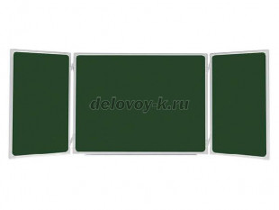 Доска 3-элементная магнитная под мел 2000х750 мм рис1