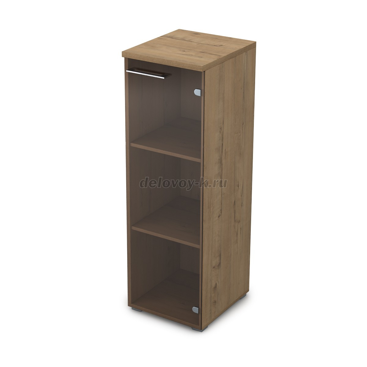 9НПД.017.3 Пенал средний со стеклом, задняя стенка ЛДСП (400*450*1245) фото