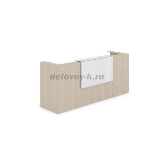 1КР-КЛ.201 Комплект Ресепшн с фартуком HPL 2654*749*1149 без подсветки рис2