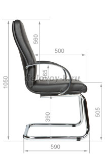Конференц-кресло М-175 ВС ХРОМ рис3