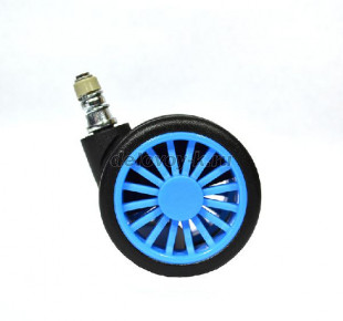 Ролики полумягкие 805-10 синий D 64 мм (комплект 5 шт.) рис1