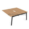 10БДСВ.278 Стол системы БЕНЧ сдвоенный, на 2 рабочих места, средний (1200-1435-750) Graphit_Iron wood