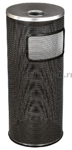 Урна перфорированная с пепельницей крышка хром К250Н  рис1