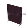 011.МПО.1214 Акустическая мобильная перегородка на стационарных опорах (1200-450-1400) violet_алюминий матовый