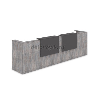 1КР-ДС.202.1 Комплект Ресепшн с фартуком ЛДСП 3854*761*1161 с подсветкой рис2