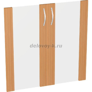 Двери стеклянные в рамке ЛДСП низкие 2 шт. Э-51.0 рис1