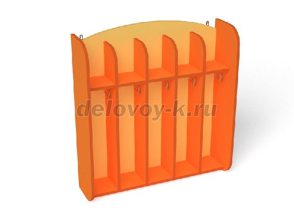 Шкаф для полотенец навесной Волна 5-секционный (ШП-003-5) рис1