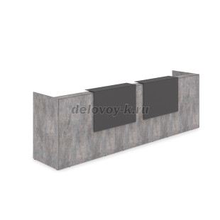 1КР-КЛ.002.1 Комплект Ресепшн с фартуком HPL 3632*750*1149 с подсветкой рис3