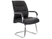 Кресло посетителя Bond экокожа черная рис1