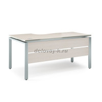 Стол письменный эргономичный с царгой на металлокаркасе|сосна карелия рис1