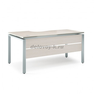 Стол письменный эргономичный с царгой на металлокаркасе V-1.6.2М_L 1600*700*750мм рис1