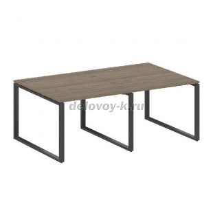 Переговорный стол (2 столешницы) на О-образном м/к 2000*1235*750  БО.ПРГ-2.1 рис1