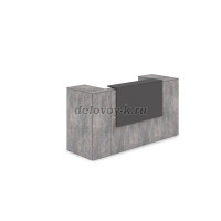 1КРТ-ДС.004.1 Комплект Ресепшн с фартуком ЛДСП 2232-763-1161 с подсветкой_Basalt_Graphit рис2