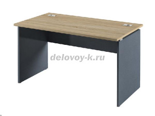 Стол письменный 1350 с 2-мя заглушками кк I-24 Антрацит рис1