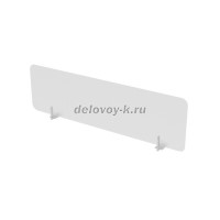 10БФО.164 Барьеры фронтальные оргстекло (1600-4-400) Белый глянец_Алюминий матовый рис2