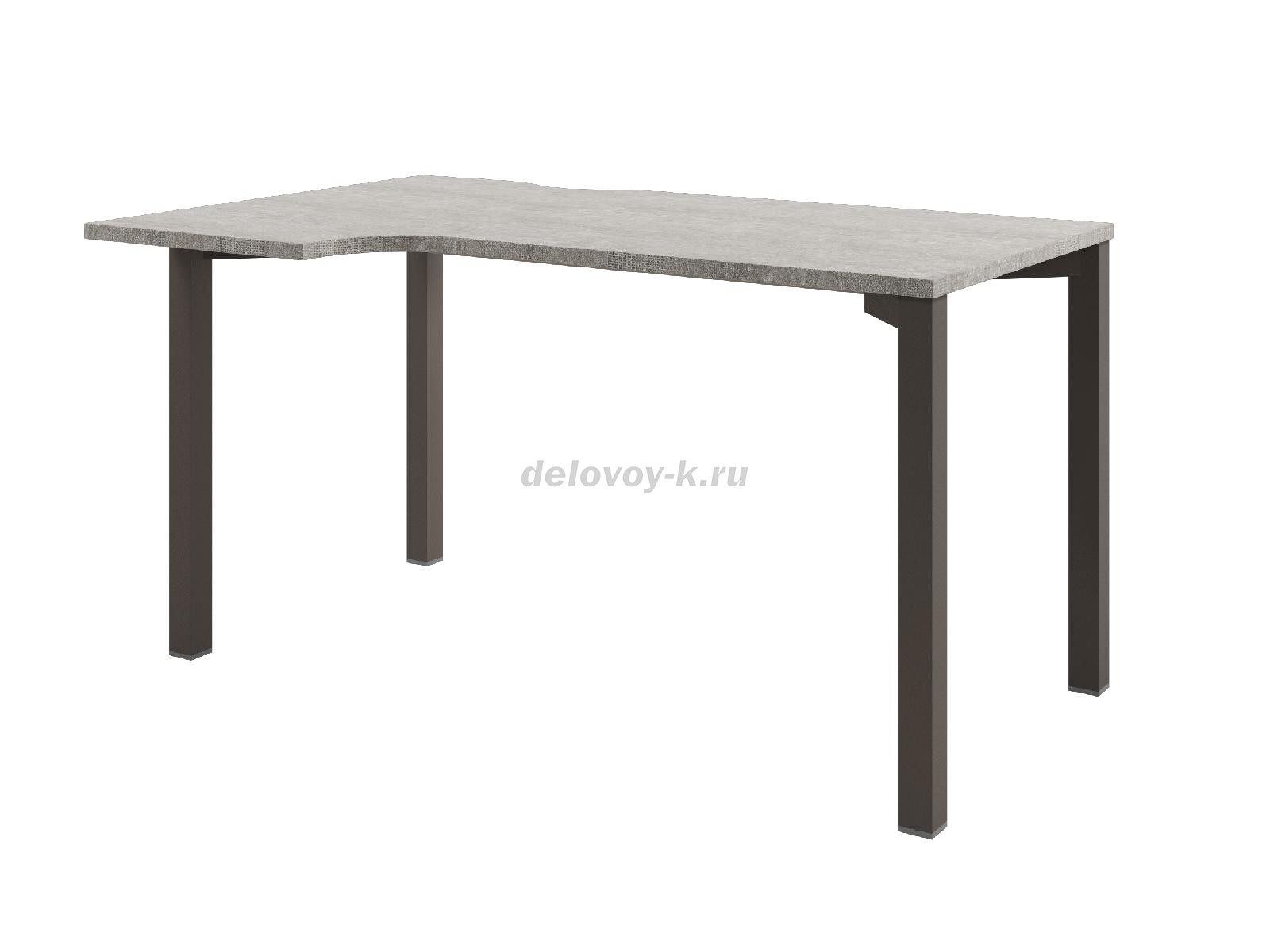 D-51л Стол на металлокаркасе эргономичный левый, на 1 чел. фото