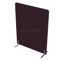 011.МПО.1216 Акустическая мобильная перегородка на стационарных опорах (1200-450-1600) violet_алюминий матовый рис1