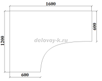 Стол письменный угловой с тумбой Ду-1.17пр (1600х1200х750) рис2