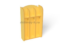 Шкаф для полотенец навесной Волна 3-х секционный, 510*260*1020 (разноцветный (ая), Желтый) рис1