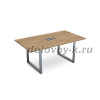 СПГ-О.938 Стол переговорный (1800*1000*750) teakwood_алюминий матовый
