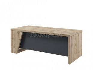 T-120 л Стол руководителя прямой. Опора со скошенным элементом с левой стороны стола рис1