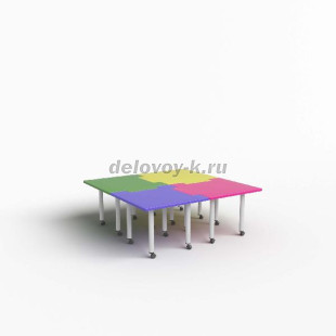 Стол детский регулируемый "Пазл", 1 модуль, столешница МДФ, краска  гр. 1-3 рис1