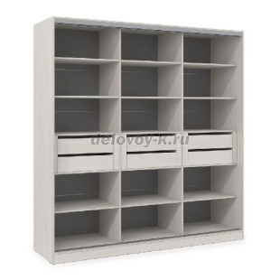 ШКЗЗЗ.24.10 Шкаф-купе 3-дверный Comfort (2398*600*2201) 3 зеркальные двери рис1