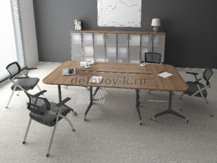 8СР.118 Складной прямолинейный стол (1200*700*750) (Шамони темный/Графит) рис1